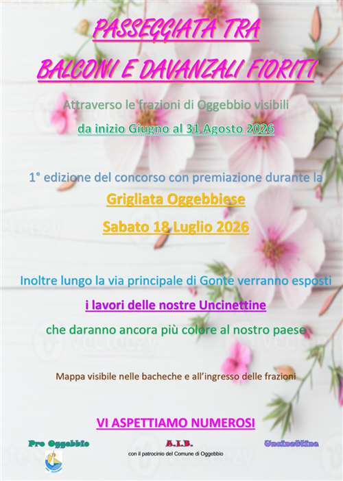 Passeggiata tra balconi e davanzali fioriti