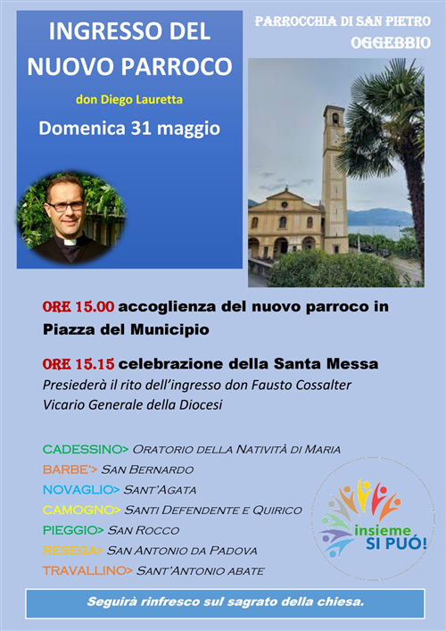 Accoglienza del nuovo Parroco don Diego Lauretta